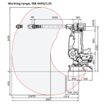 ABB IRB4400 Industrial Robot Arm 6 Axis Cnc Robot Arm With Linear Tracker And Robotic Cover