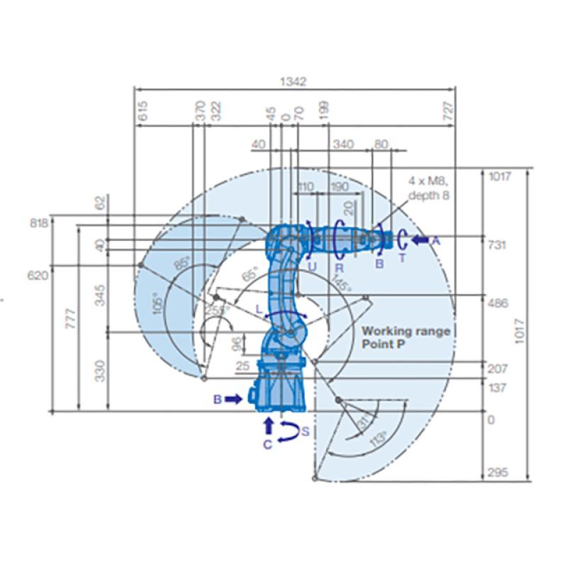 Yaskawa MOTOMAN GP8 Industrial Vehicle Painting Robot Arm