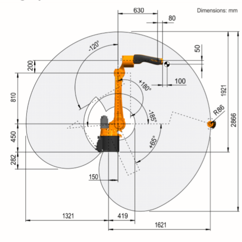 6 Axis Industrial Robot Arm KR 8 R1620 With Sander Machine And Linear Tracker