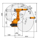Automatic Kuka Robot Arm Compact Size 6 Axis 2033mm Max Reach 95 Kg Rated Total Load