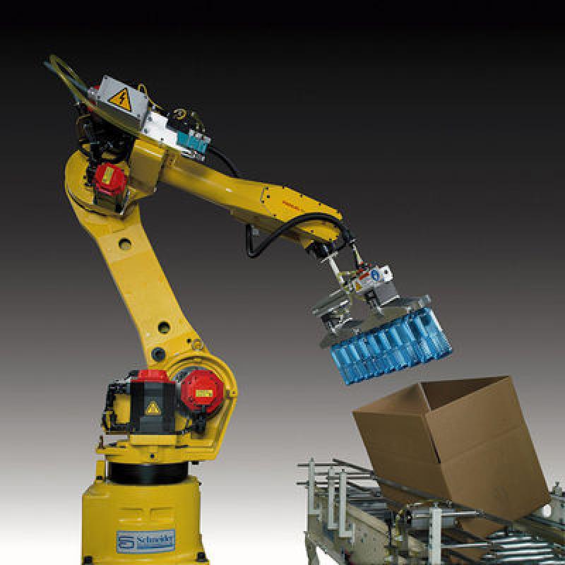 Palletizer Fanuc R-2000iC/125L Industrial Robot Manipulator For Palletizing  With Vacuum Suction Cup Gripper