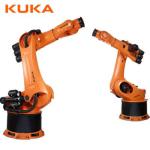 Palletizing Robot Arm Kuka KR 10 R1420 With CNGBS Robot Guide Rail For End-of-Line Palletizing System