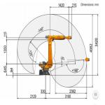 6 Axis Milling Robot 210kg Payload Reach 3100mm KUKA KR 120 R3100-2 With KR C4 Controller Robotic Arm Milling