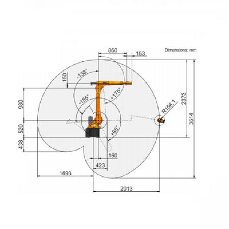 Industrial Robot China KR 16 R2010 Payload Of 16 Kg Welding Machine Robot Arm Manipulator
