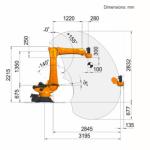 KUKA 6 Axis Industrial Robot KR 360 R2830 With Rated Payload Of 360 Kg With Otc Automatic Welding Robot