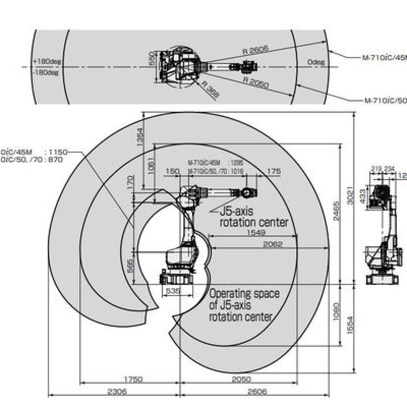 45kg Payload Handling Fanuc Robot Arm M-710iC Handing Sealing And Welding