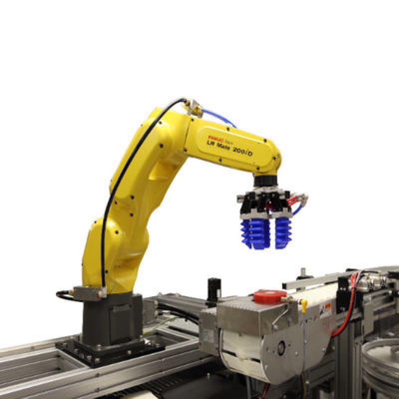 FANUC LR Mate 200iD 6 Axis Industrial Robot Arm With CNGBS Gripper For Engine Assembly
