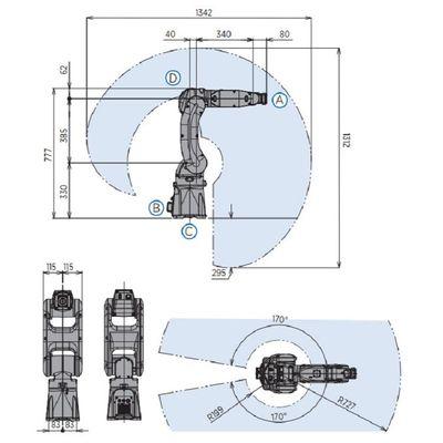 GP7 6 Axis Robot Arm For Material Handing Payload 7kg Reach 927mm Fast And Accurate Material Handing Robot