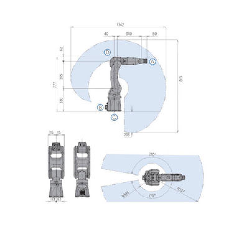 High Efficiency GP8 With 8KG Payload Robotic Arm Manipulator Industrial Robot As Material Handling Equipment