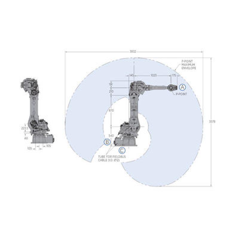 Industrial Robotic Arm Of Motoman GP50 With Arc Welder And 50KG Payload As Automatic Manipulator