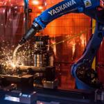 6 Axis Welding Robotic Arm Yaskawa AR2010 With CNGBS Robot Clothes For Automated Welding Robot