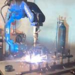 6 Axis Welding Robotic Arm Yaskawa AR2010 With CNGBS Robot Clothes For Automated Welding Robot