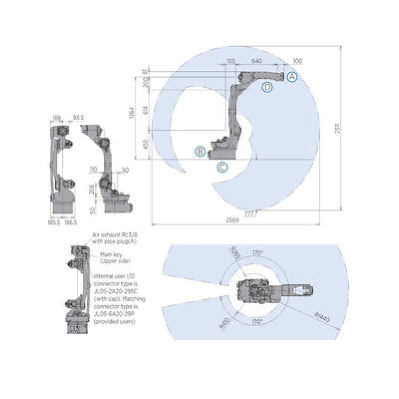 GP12 Industrial Yaskawa As 6 Axis Robot Arm With Robot Dress Pack For Material Handling