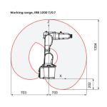 IRB1200 Automatic Industrial Robot With 7KG Payload Robot Arm For Polish Machine And Material Handling Equipment Parts