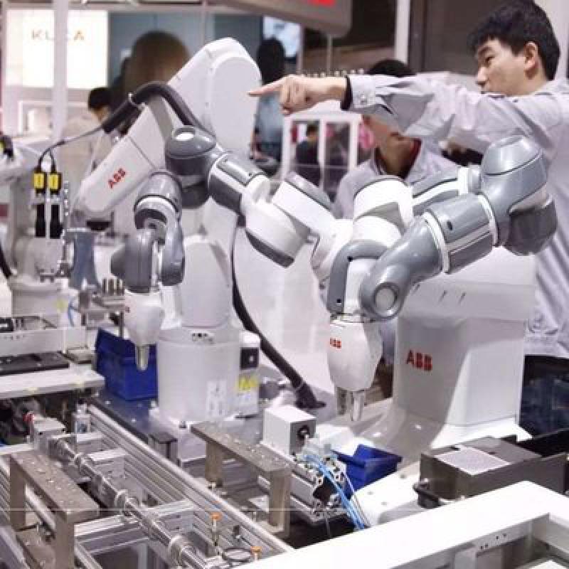 Mini Robotic Arm 6 Axis ABB IRB 1200 With CNGBS Robot Gripper For Handling Robot Automation