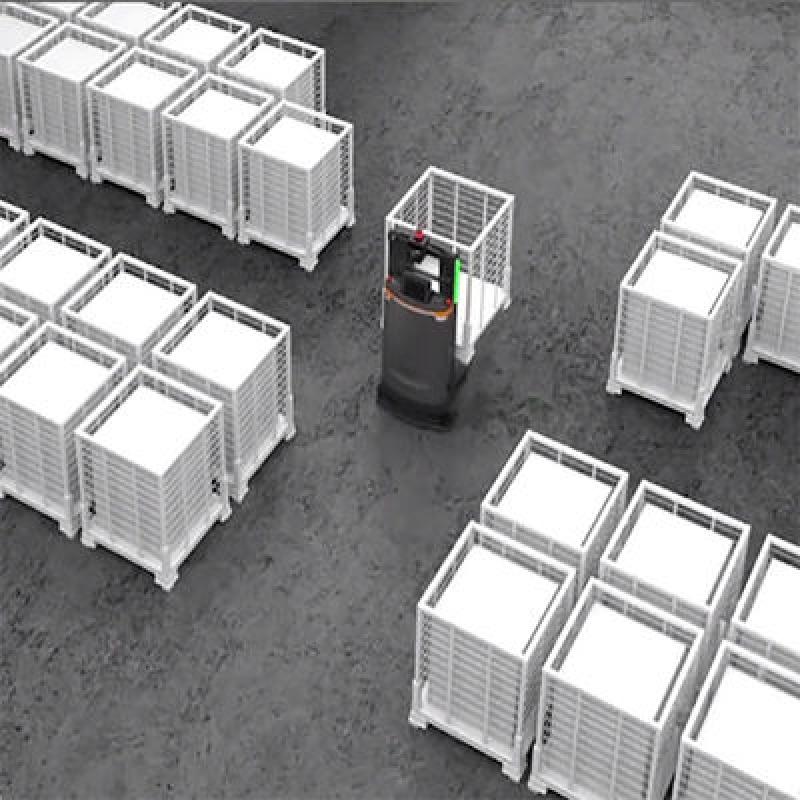 600mm/S Lifting Vision Navigation Forklift Robot For Logistics