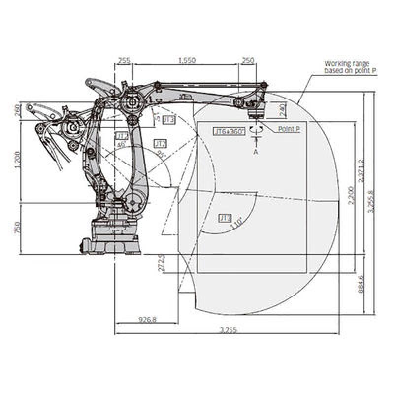 CP500L Payload 500kg Reach 3255mm 4 Axis High Speed Palletizing Robot