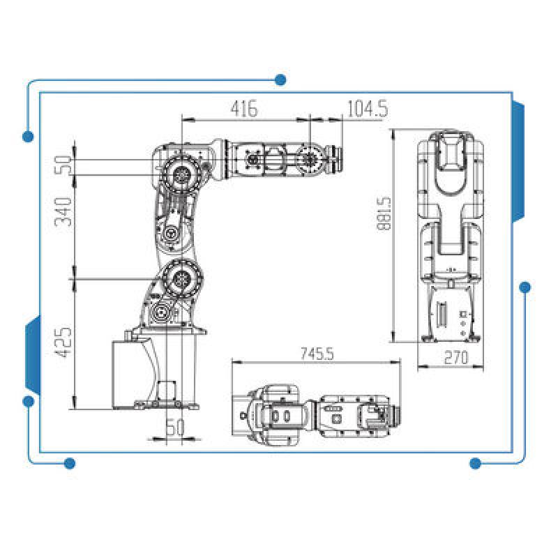6 Axis Mini Industrial Robot Arm GBS8-K950 Assembly With Gripper
