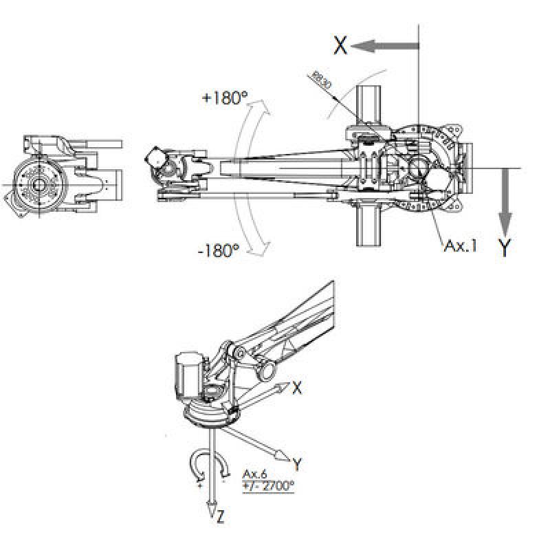 COMAU PAL-260-3.1 260KG Payload Robot Arm For Handling And Palletizing