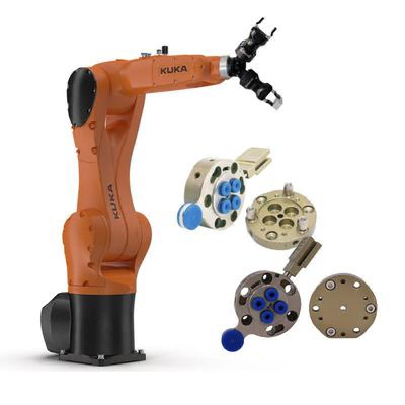 Industrial Automation Robotiq 2 Finger Grippers KUKA KR6 R900 Assembly Robot CRG QC50 Quick Changer Device for Robot Arm
