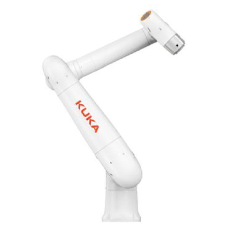 The latest version of the Kuka collaborative robot LBR iico 12 R1260 is used to carry small objects