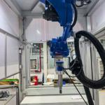 Sonotec Ultrasonic Cutting Knife HP-8701 Yaskawa GP12 Robot for Ultrasonic Cutting Applications