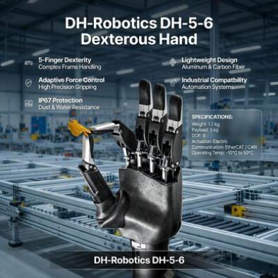 Five Finger Robot Gripper DH-Robotics DH-5-6 Multi Finger Robotic AI Robot Hand